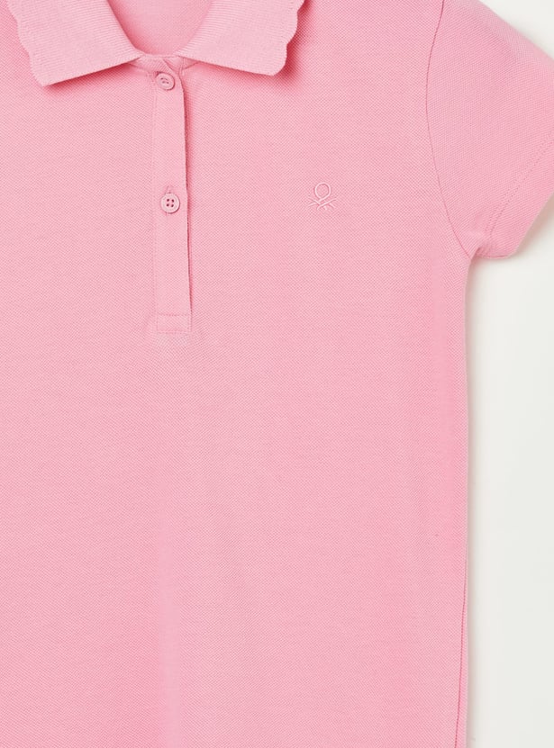 UNITED COLORS OF BENETTON Girls Knitted Polo T-shirt