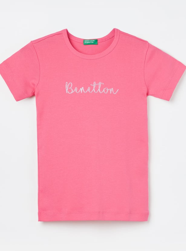 UNITED COLORS OF BENETTON Girls Glitter T-shirt
