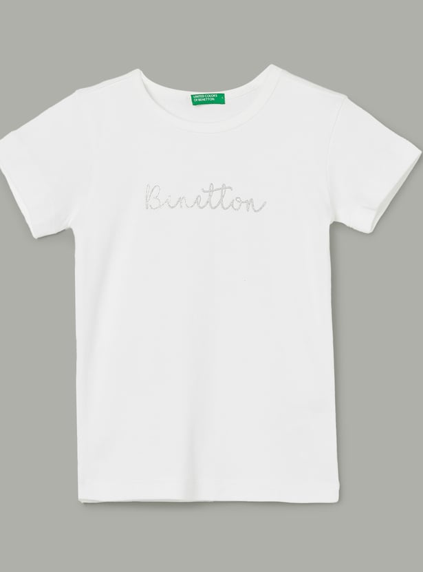 UNITED COLORS OF BENETTON Girls Glitter T-shirt