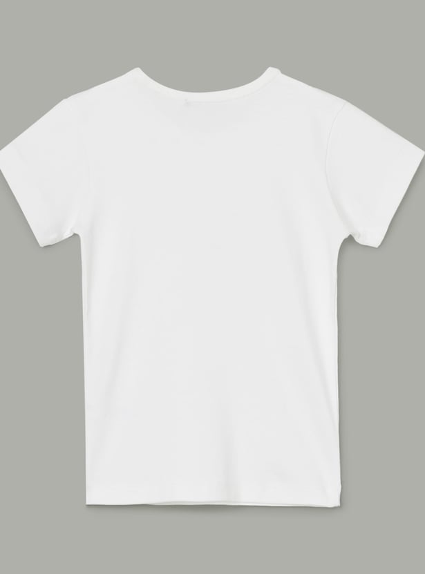 UNITED COLORS OF BENETTON Girls Glitter T-shirt