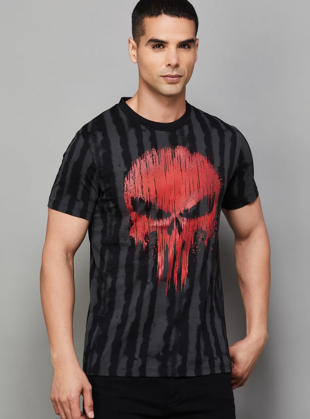 FREE AUTHORITY Punisher Print T-shirt