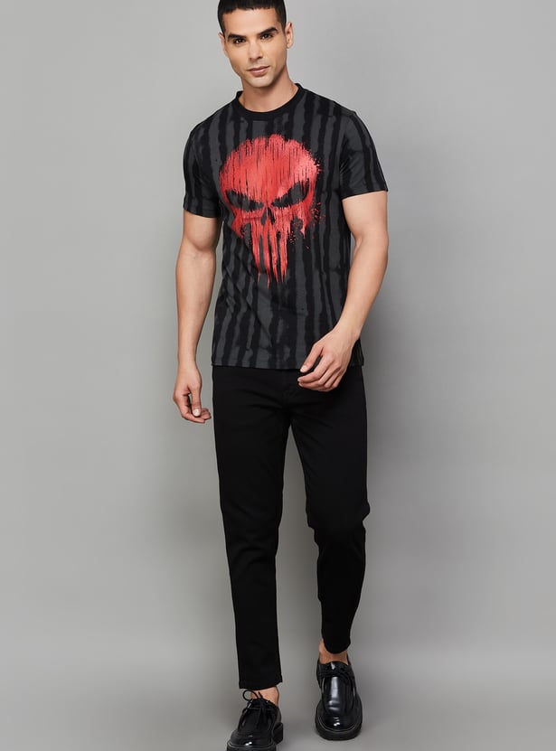 FREE AUTHORITY Punisher Print T-shirt