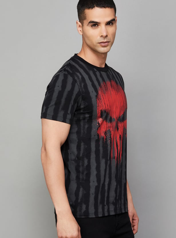 FREE AUTHORITY Punisher Print T-shirt