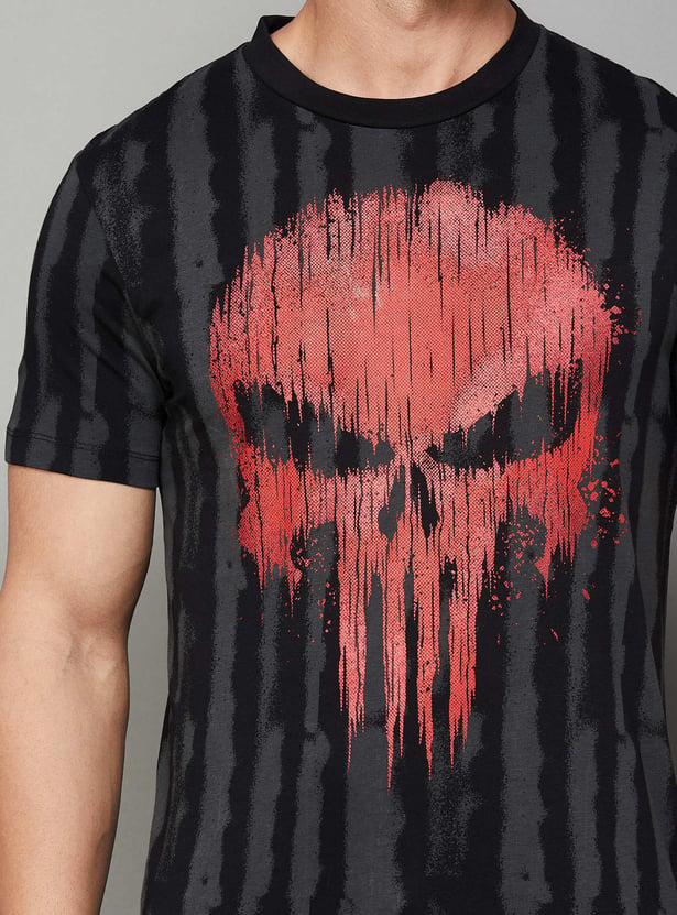 FREE AUTHORITY Punisher Print T-shirt