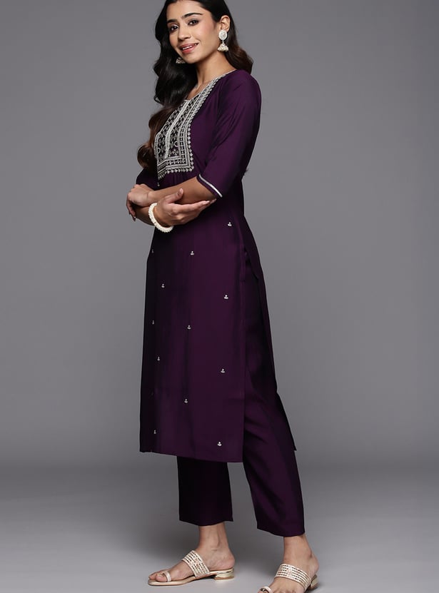 LIBAS Embroidered Kurta Set