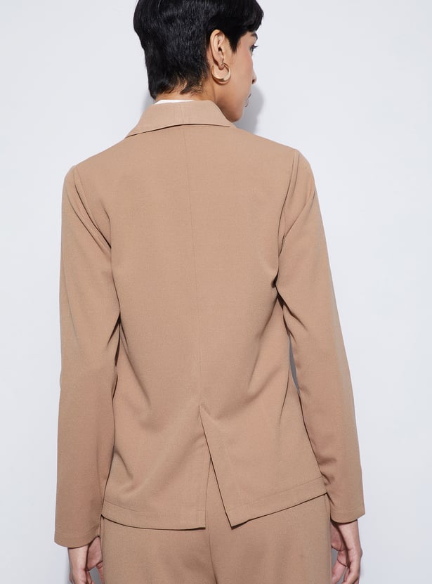 CODE Solid Shawl Collar Blazer