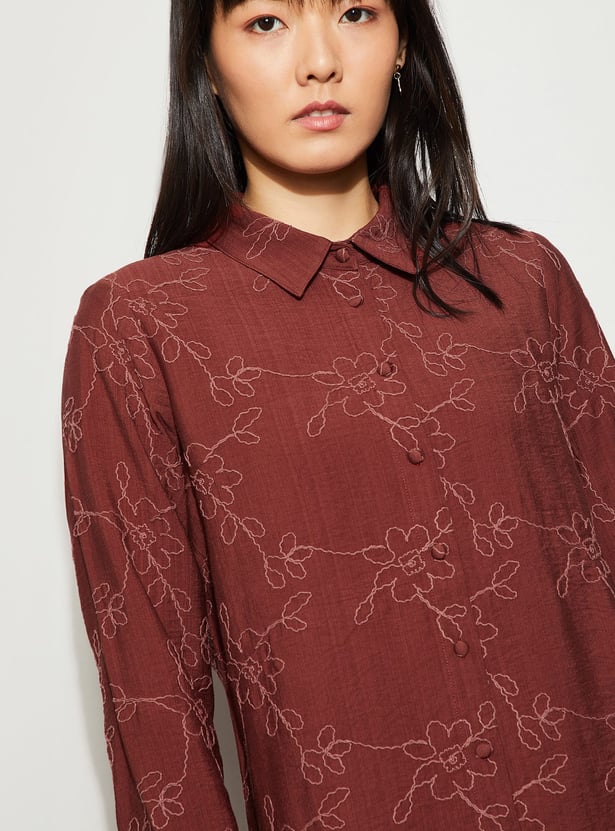 CODE Floral Print Shirt