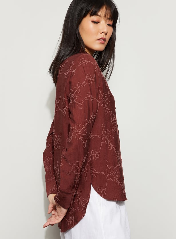 CODE Floral Print Shirt