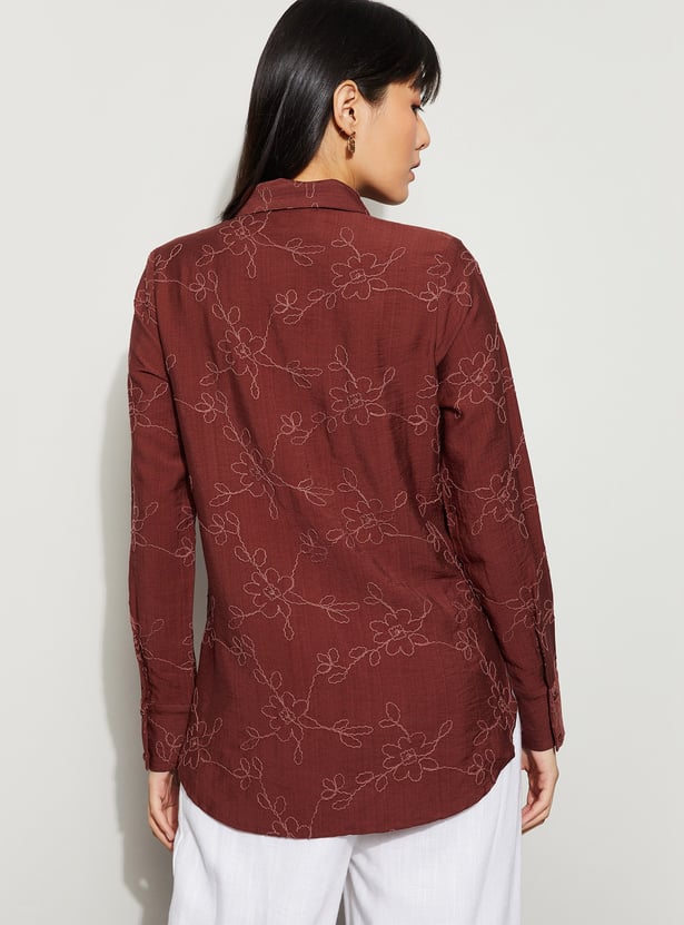 CODE Floral Print Shirt