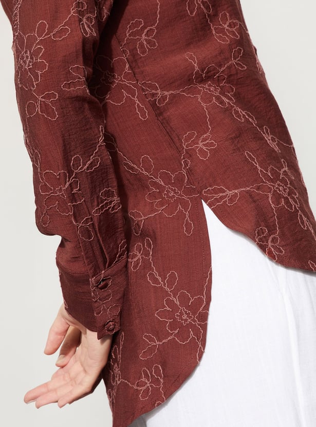 CODE Floral Print Shirt