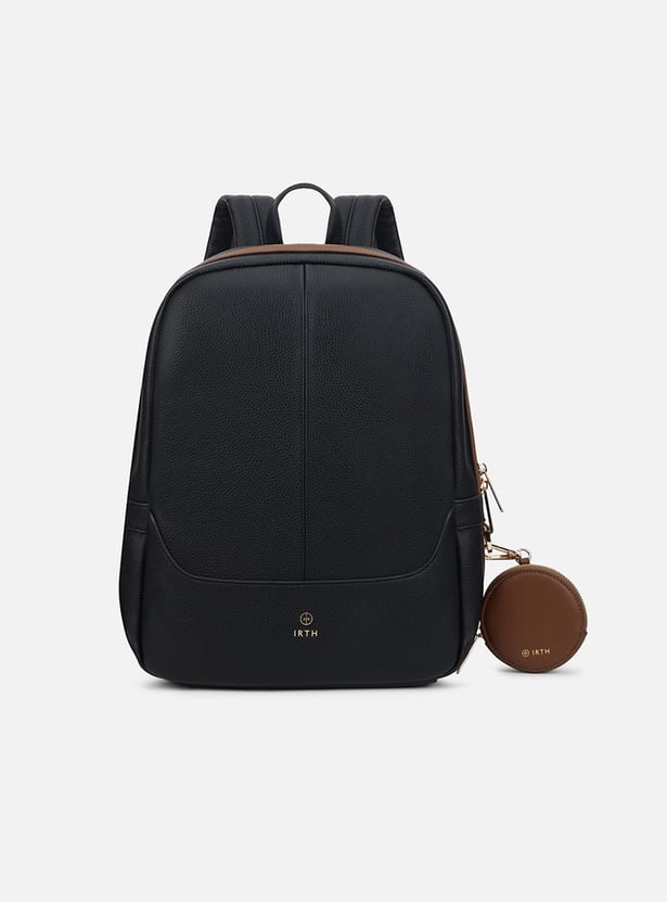 IRTH Contrast Lined Laptop Backpack with Pouch