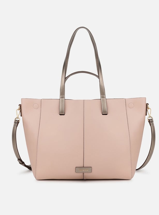 IRTH Solid Shoulder Bag with Pouch