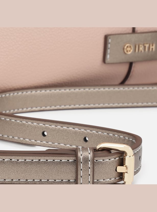 IRTH Solid Shoulder Bag with Pouch