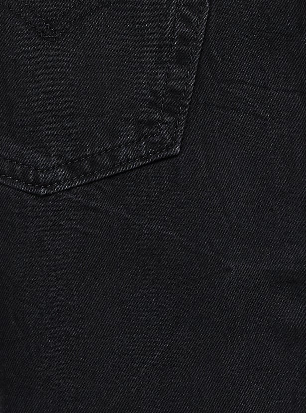 LEVI'S Solid Mid-Rise Regular Straight Jeans