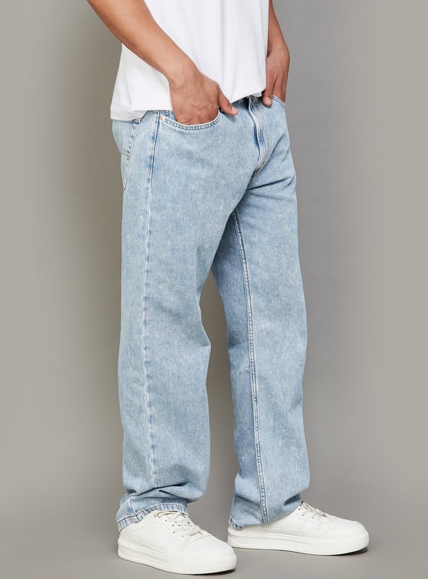 LEVI'S Washed 555 Relaxed Straight Jeans