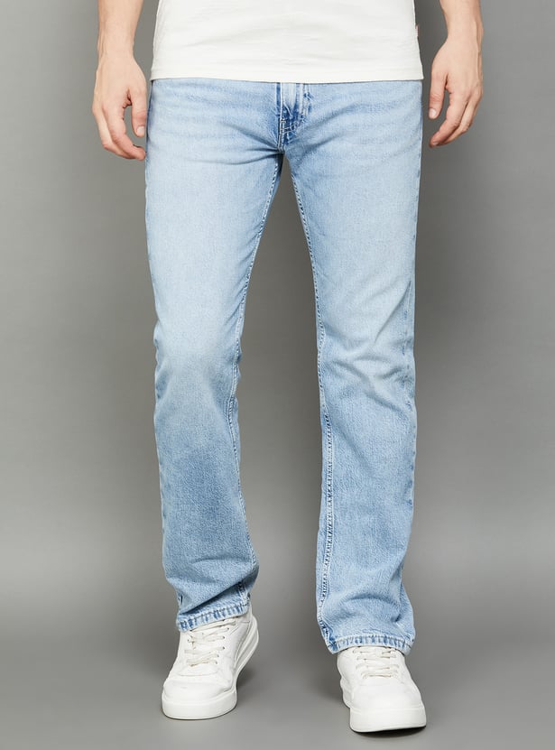LEVI'S Washed 505 Regular Straight Fit Jeans