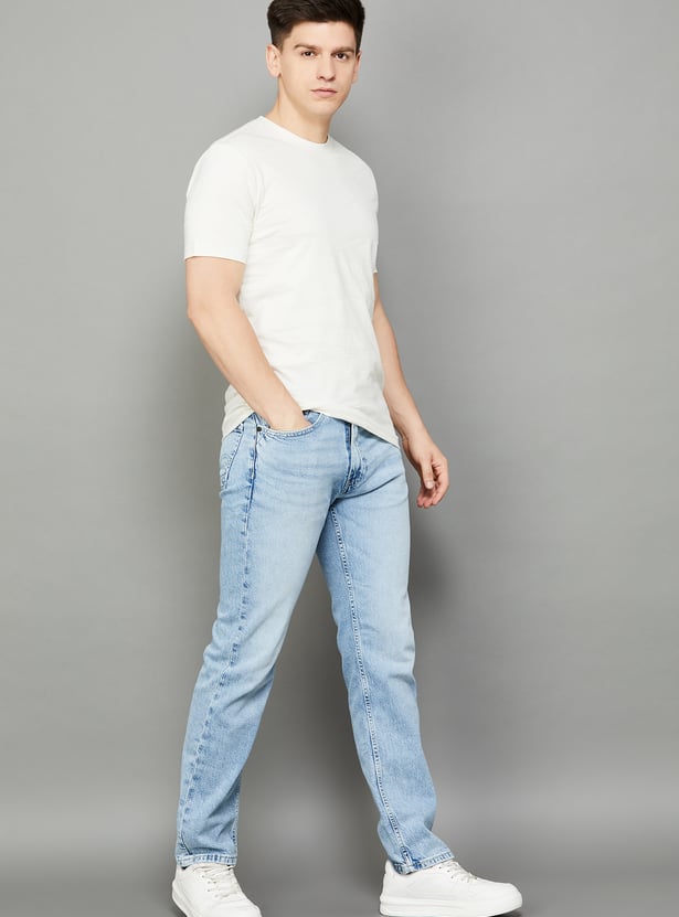 LEVI'S Washed 505 Regular Straight Fit Jeans