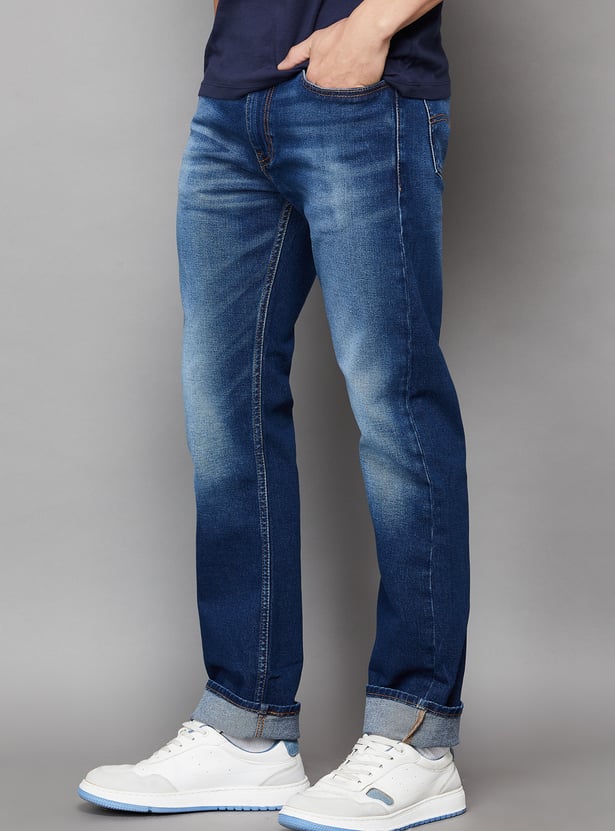 LEVI'S Washed 513 Slim Straight Jeans