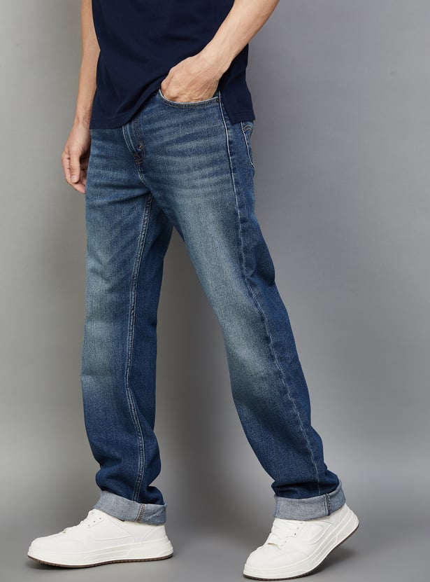 LEVI'S Washed Slim Straight Jeans