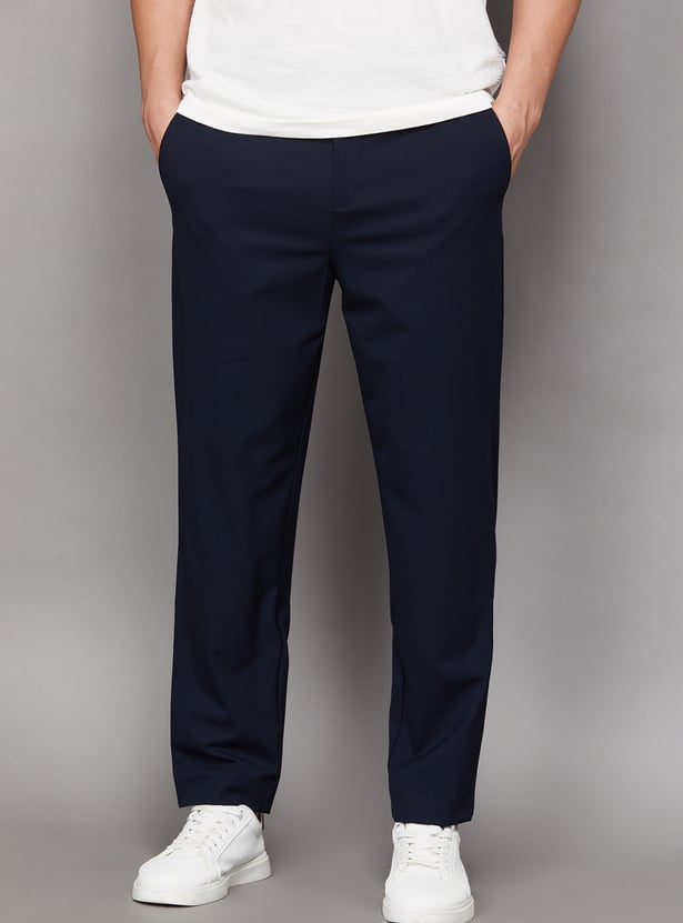 CELIO Solid Regular Fit Trousers