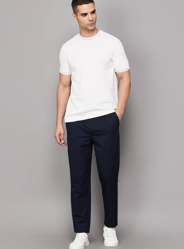 CELIO Solid Regular Fit Trousers