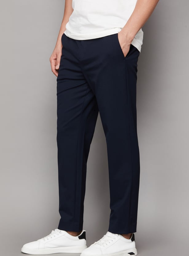 CELIO Solid Regular Fit Trousers