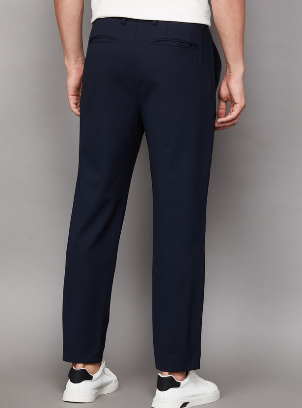 CELIO Solid Regular Fit Trousers