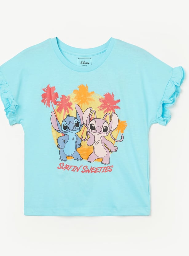 KIDSVILLE Girls Lilo & Stitch T-shirt