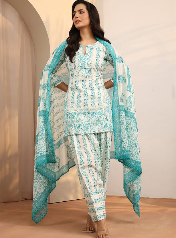 LIBAS Printed Straight Kurti Set