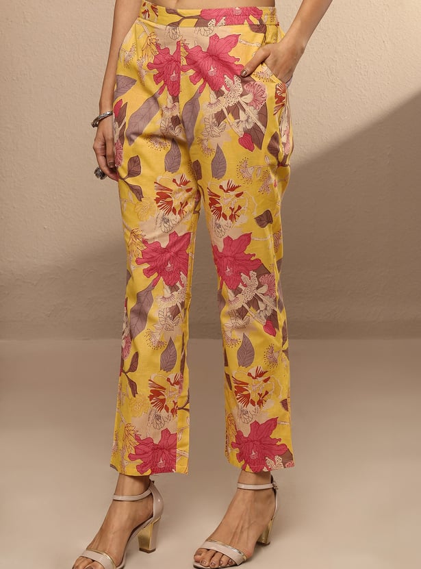LIBAS Floral Print Straight Kurta Set