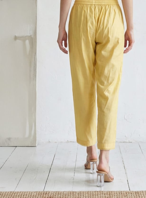 W Solid Straight Pants