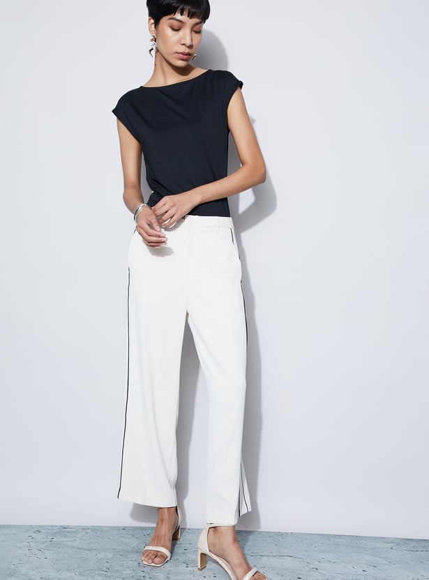 CODE Solid Boat Neck Top
