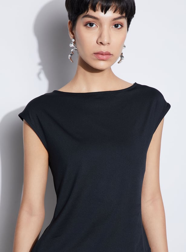 CODE Solid Boat Neck Top