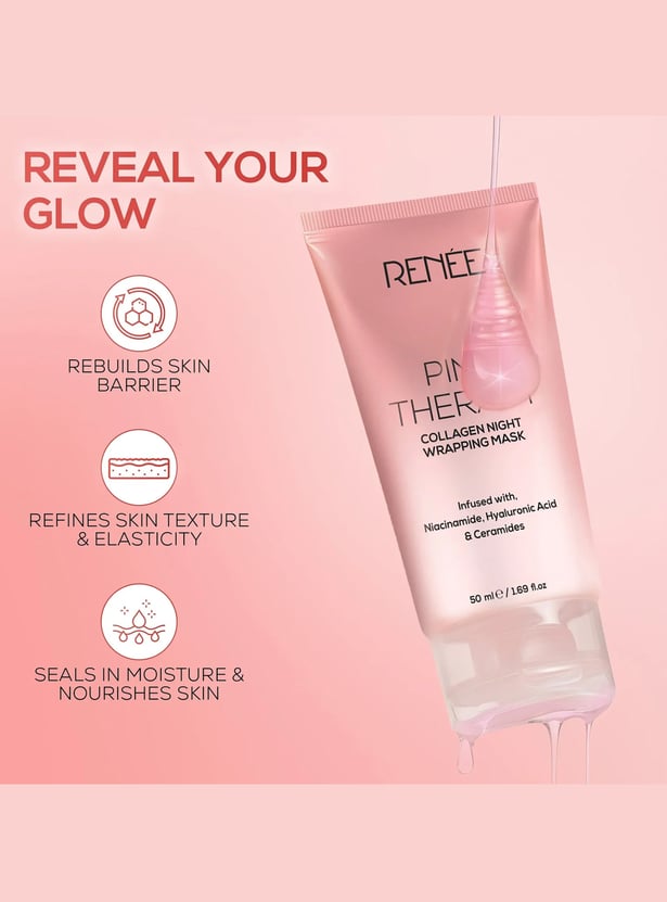RENEE Pink Therapy Collagen Night Wrapping Mask - 50ml