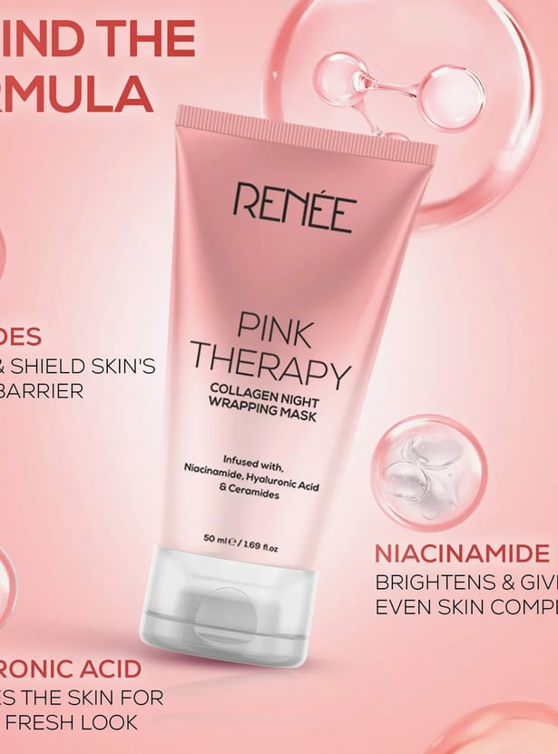 RENEE Pink Therapy Collagen Night Wrapping Mask - 50ml