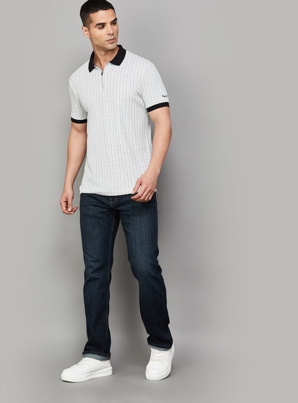FLYING MACHINE Washed Regular Straight Jeans