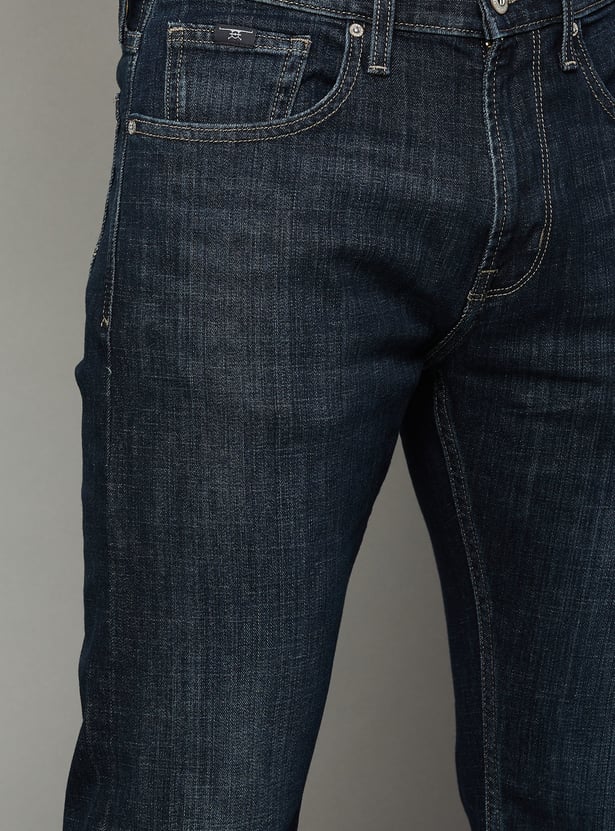 FLYING MACHINE Washed Regular Straight Jeans
