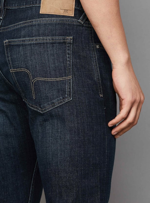FLYING MACHINE Washed Regular Straight Jeans
