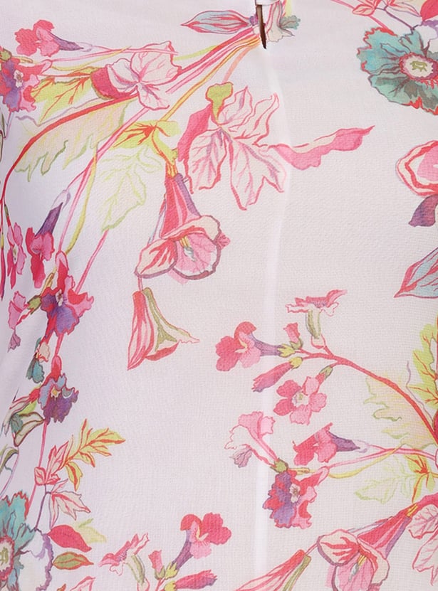 AURELIA Floral Print Straight Kurta