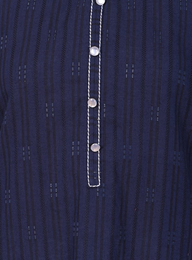 AURELIA Striped Straight Kurta