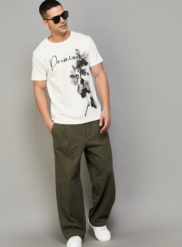 JACK & JONES Pleated Regular Fit Trousers