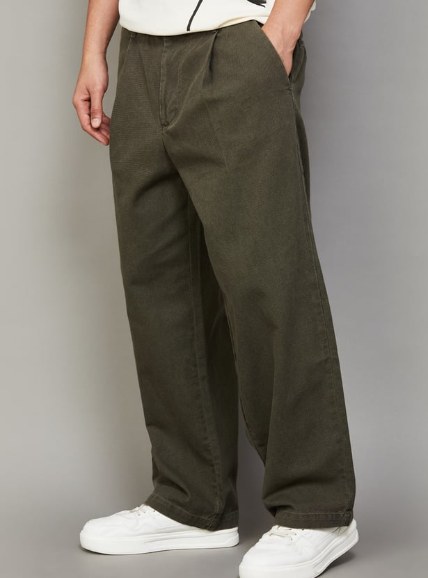 JACK & JONES Pleated Regular Fit Trousers