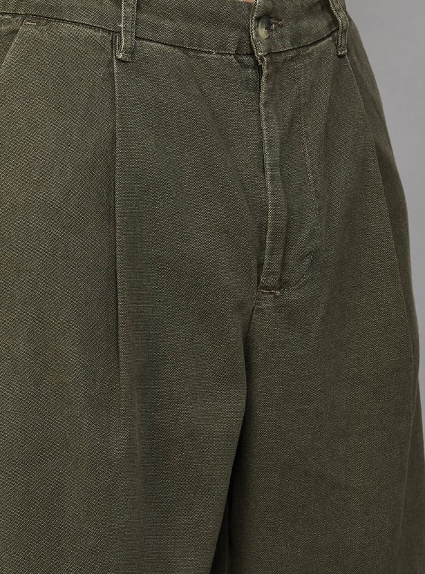 JACK & JONES Pleated Regular Fit Trousers