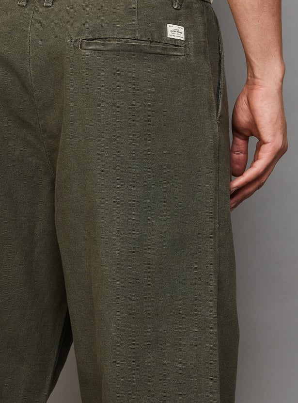 JACK & JONES Pleated Regular Fit Trousers