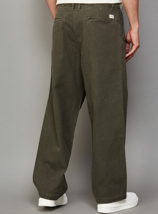 JACK & JONES Pleated Regular Fit Trousers