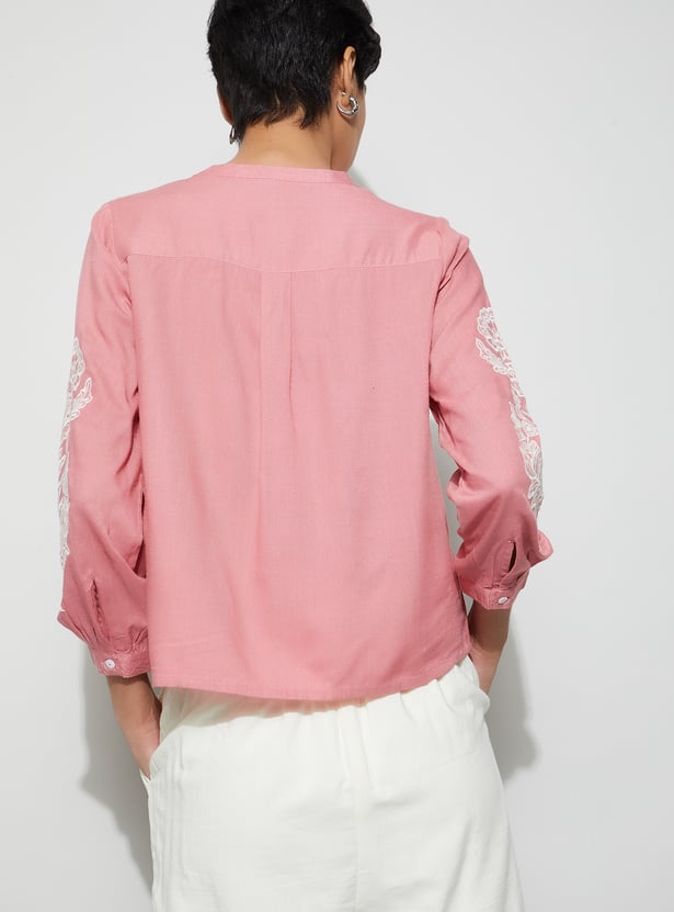 FAME FOREVER Embroidered Top