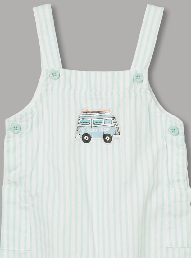 FS MINI KLUB Boys Character Dungaree with T-Shirt Set