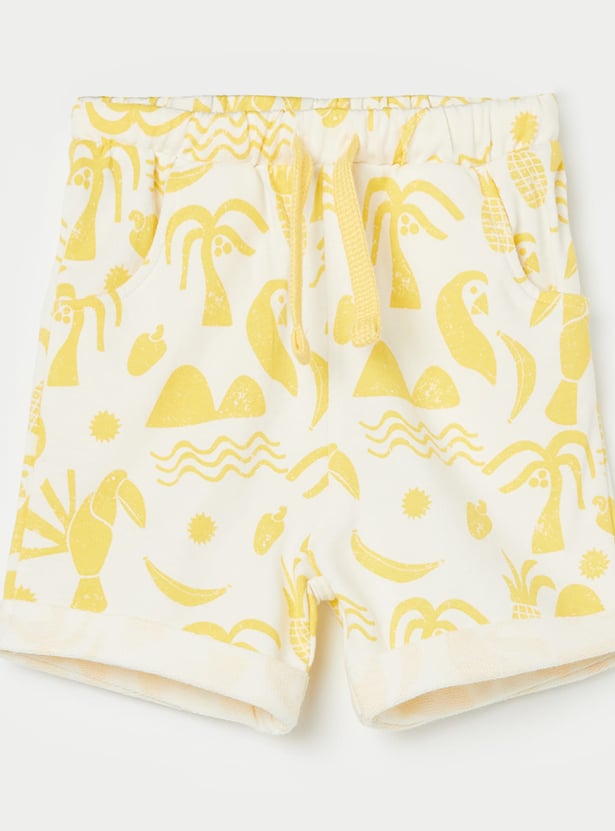 FS MINI KLUB Boys Tropical Print T-shirt with Shorts