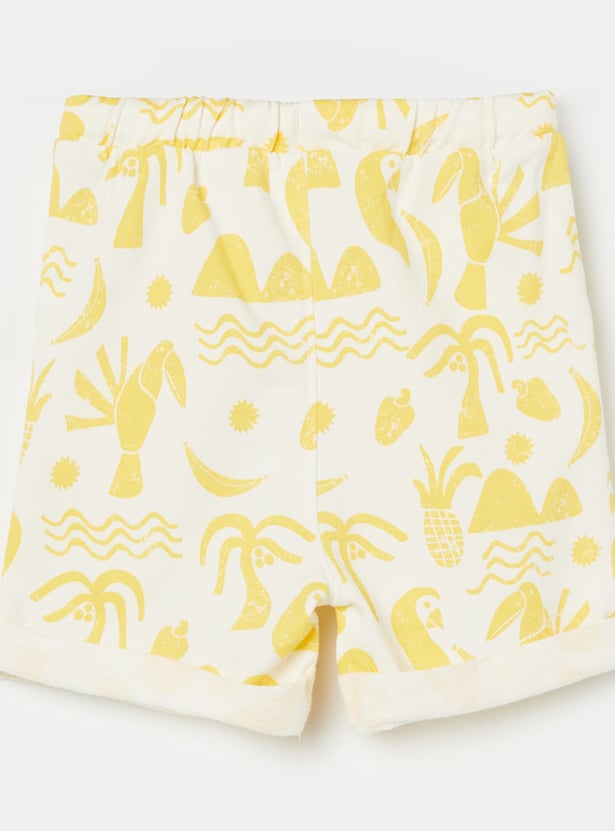 FS MINI KLUB Boys Tropical Print T-shirt with Shorts
