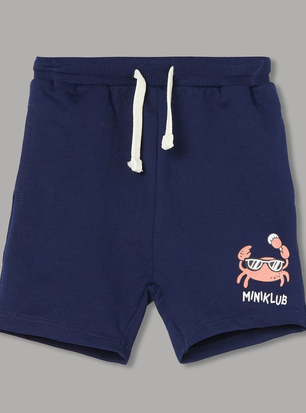 FS MINI KLUB Boys Graphic Print T-shirt with Shorts